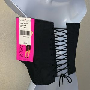 Betsey Johnson Corset top blk